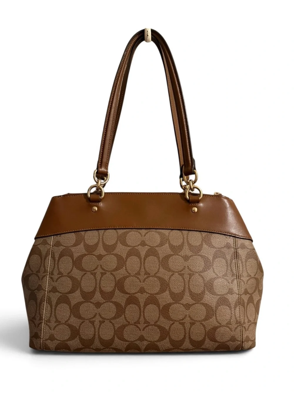 Coach Brooke Signature khaki saddle bag